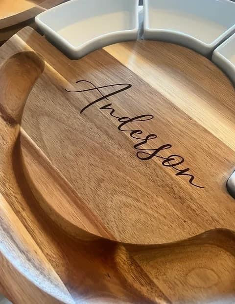Engraved personalized Charcuterie board