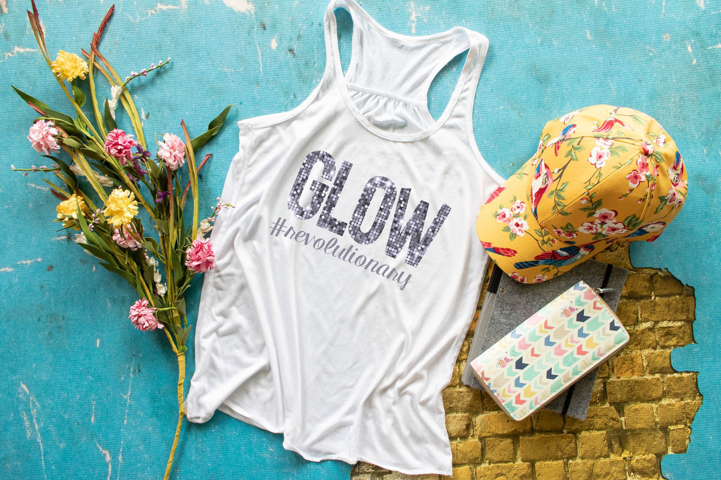GLOW racerback flowy tank