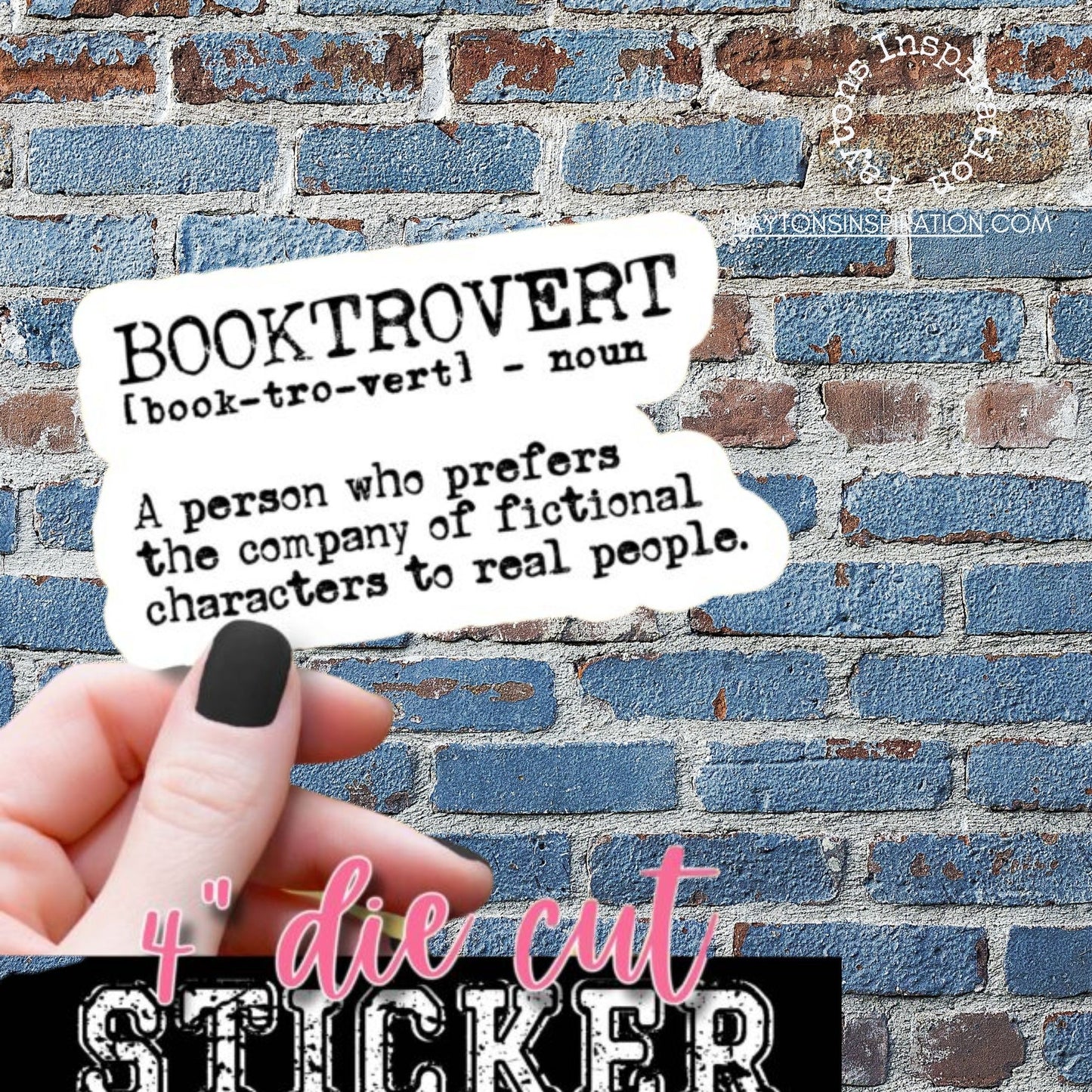 Book-tro-vert 4" vinyl sticker