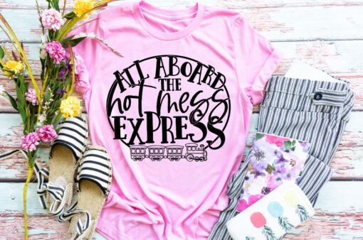 All aboard the hot mess express short sleeve tee