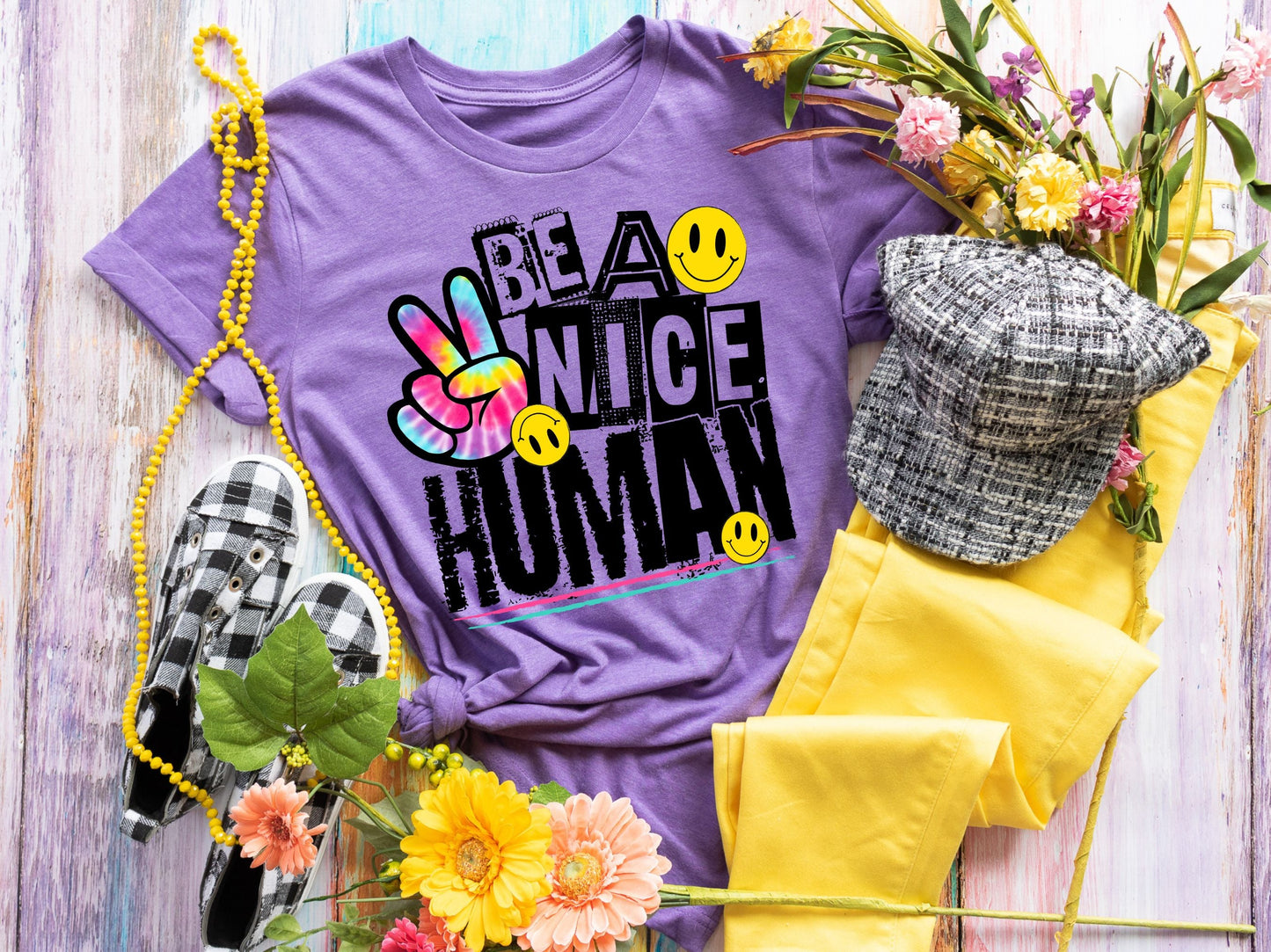 Be a nice human short sleeve tee