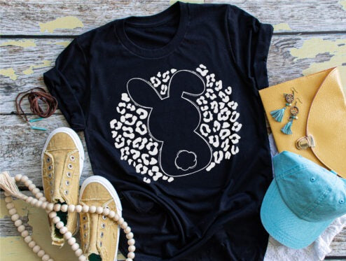Leopard bunny butt tee