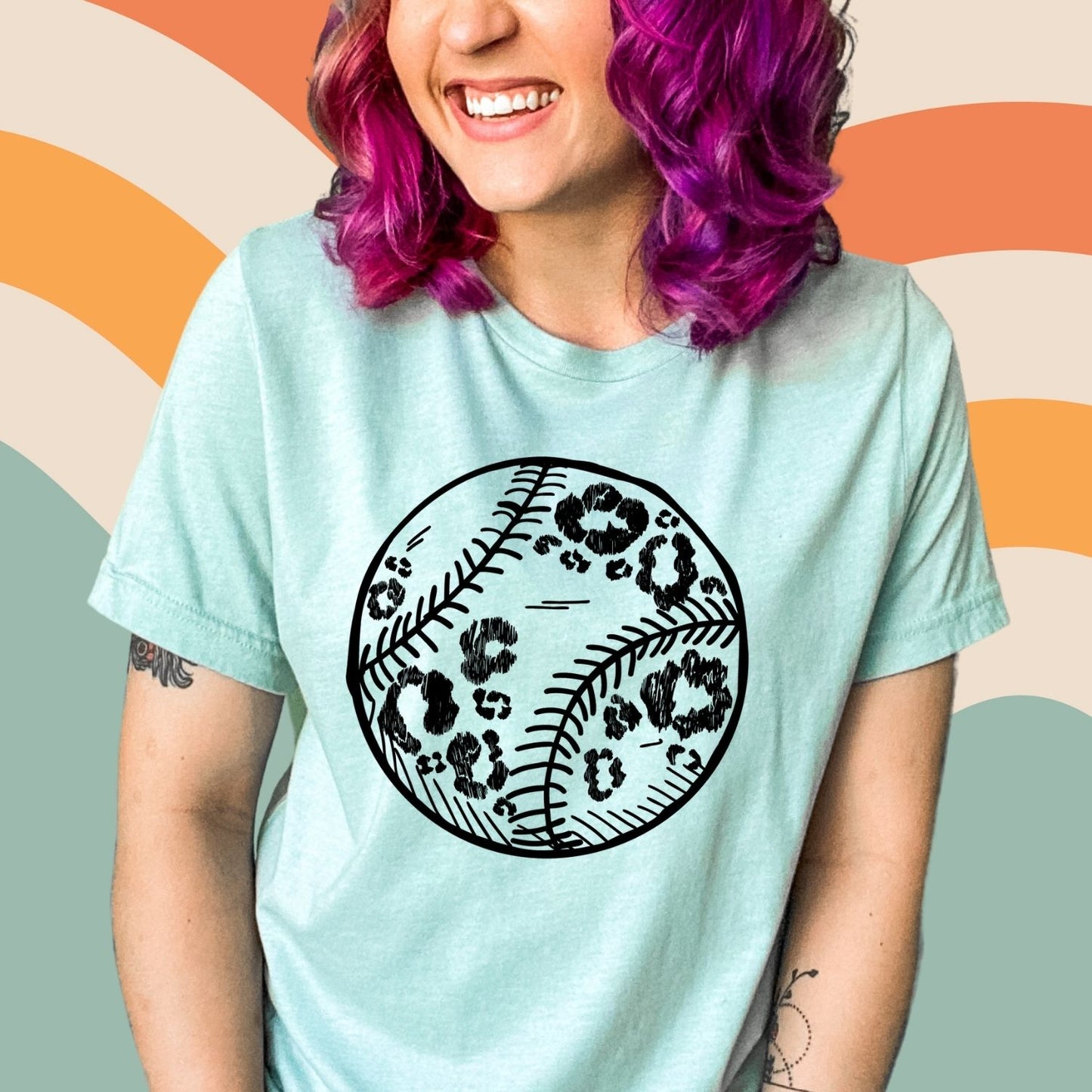 Baseball Leopard tee