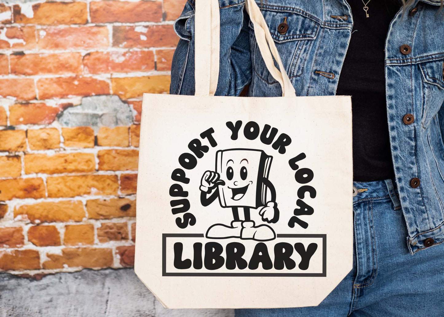 Support your local library- tote bag