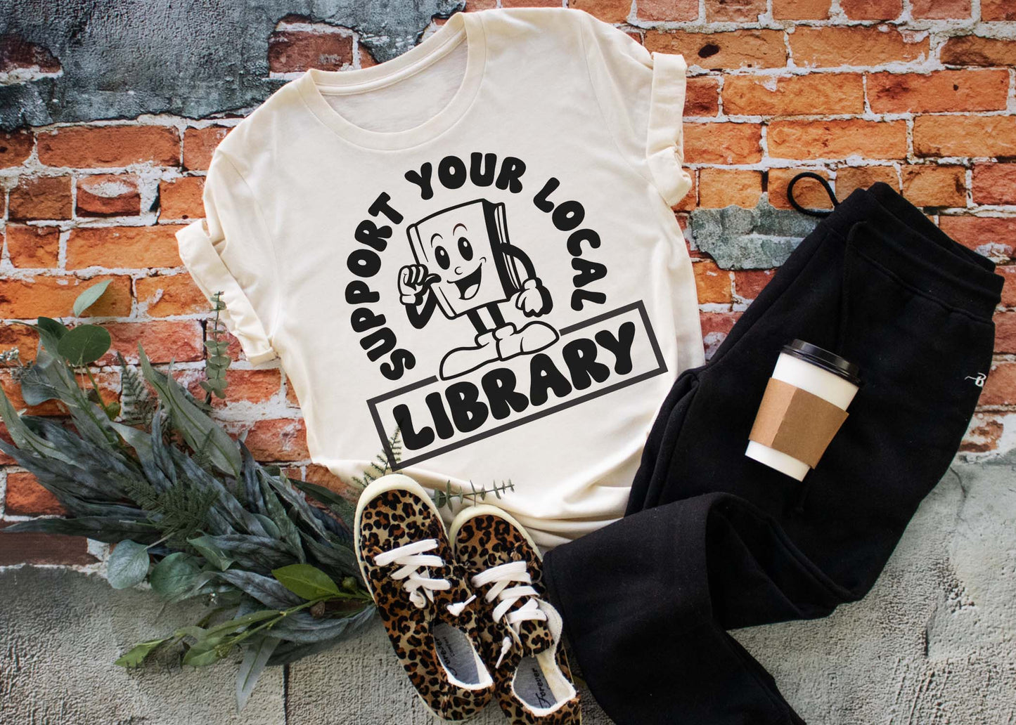 Support your local library tee