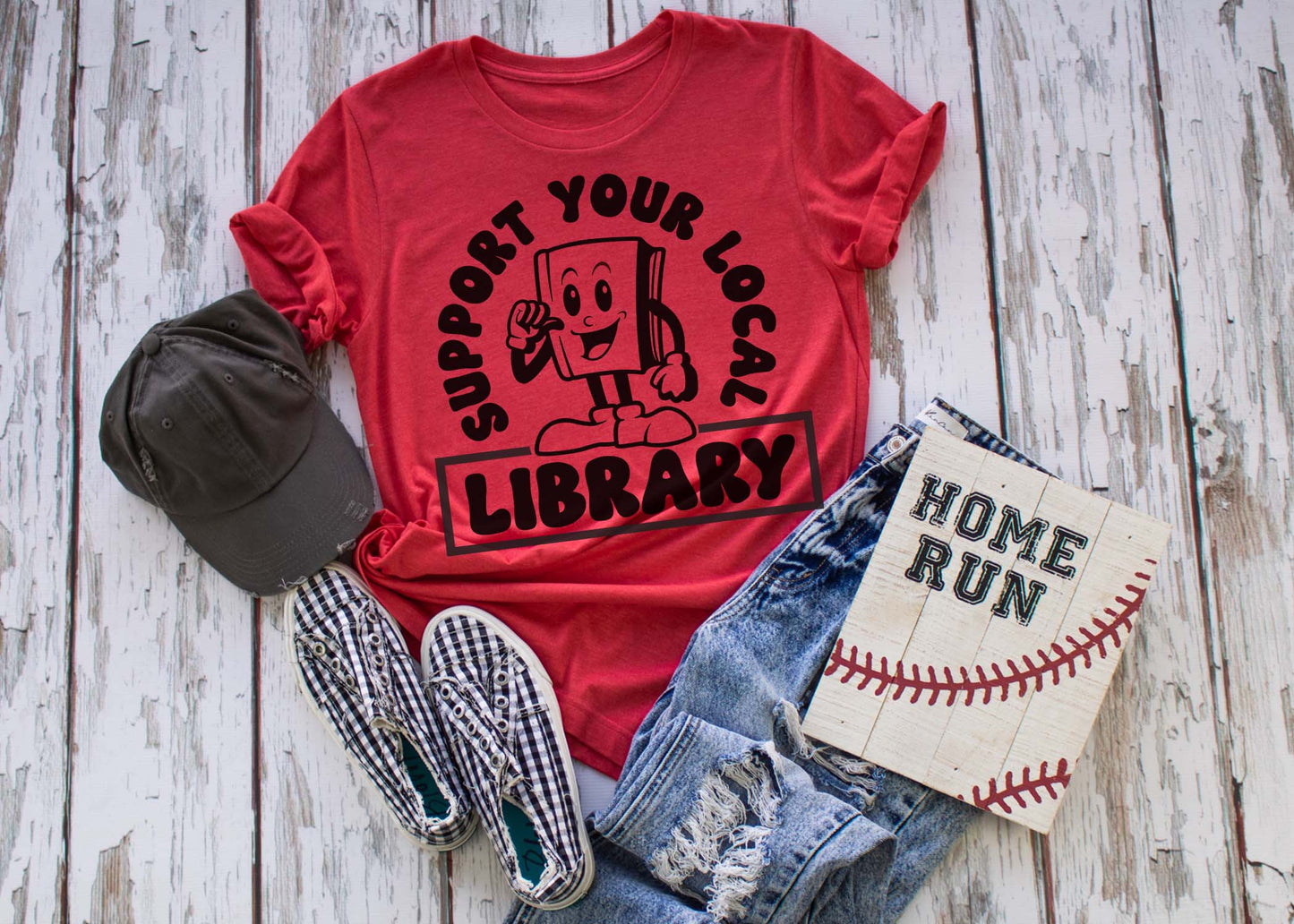 Support your local library tee