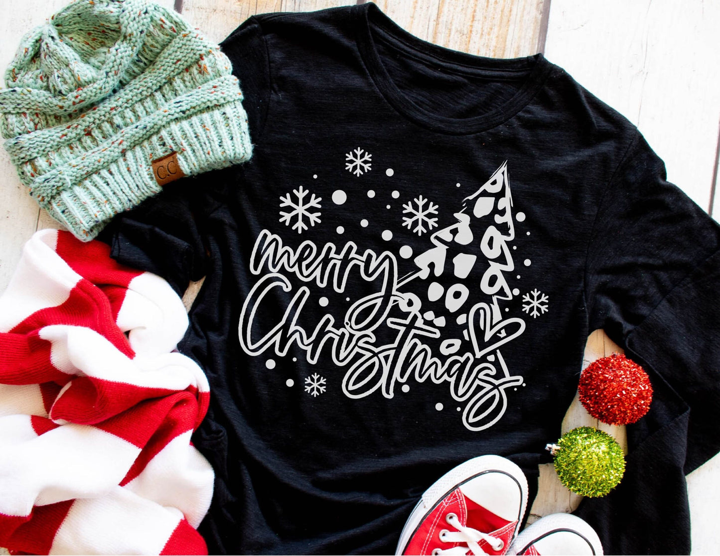 Merry and Bright short sleeve Christmas tee