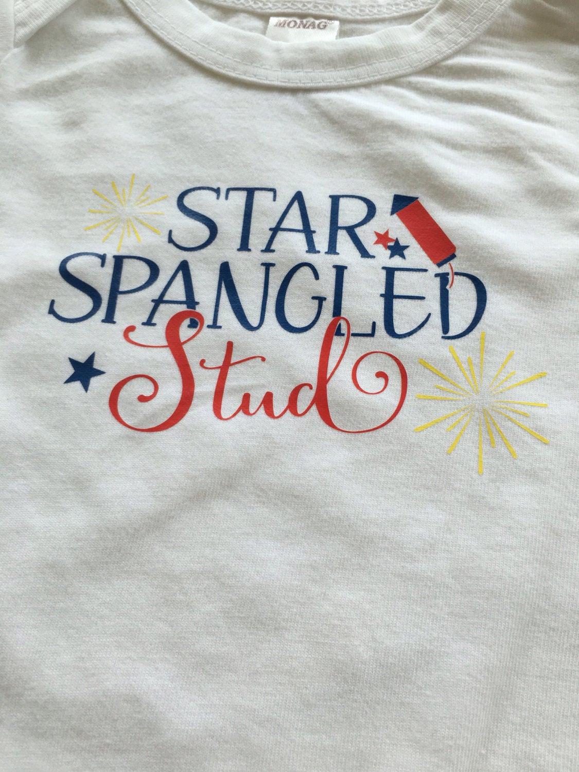 Boys Star Spangled Stud bodysuit