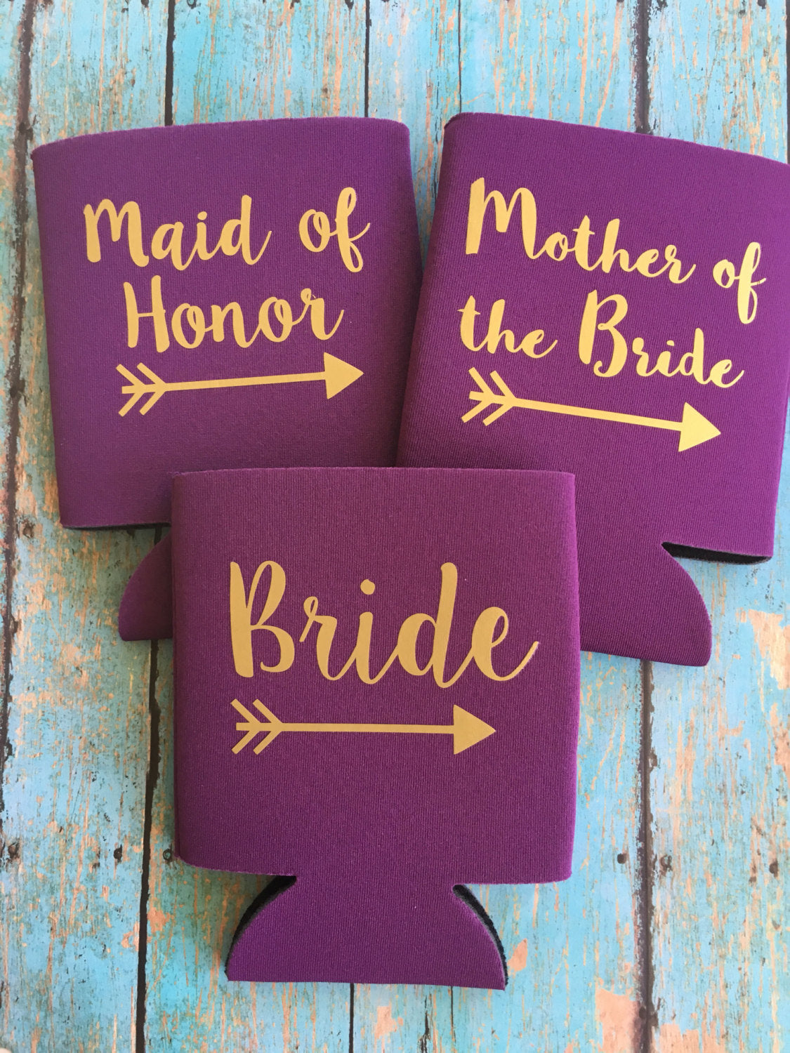 Personalized can cooler, bridesmaid can cooler, bridal party favor, bridesmaid gift, bachlorette party favor, can hugger, maid of honor gft