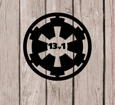 Star wars decal, star wars marathon, Darkside challenge, half marathon decal, 19.3 running sticker, 13.1 sticker, run disney, lightside rub