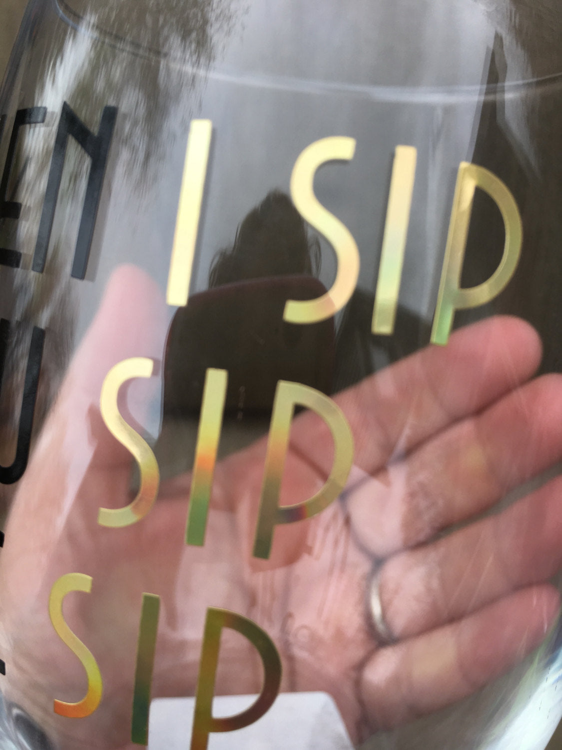 When I sip you sip stemless wine glasses