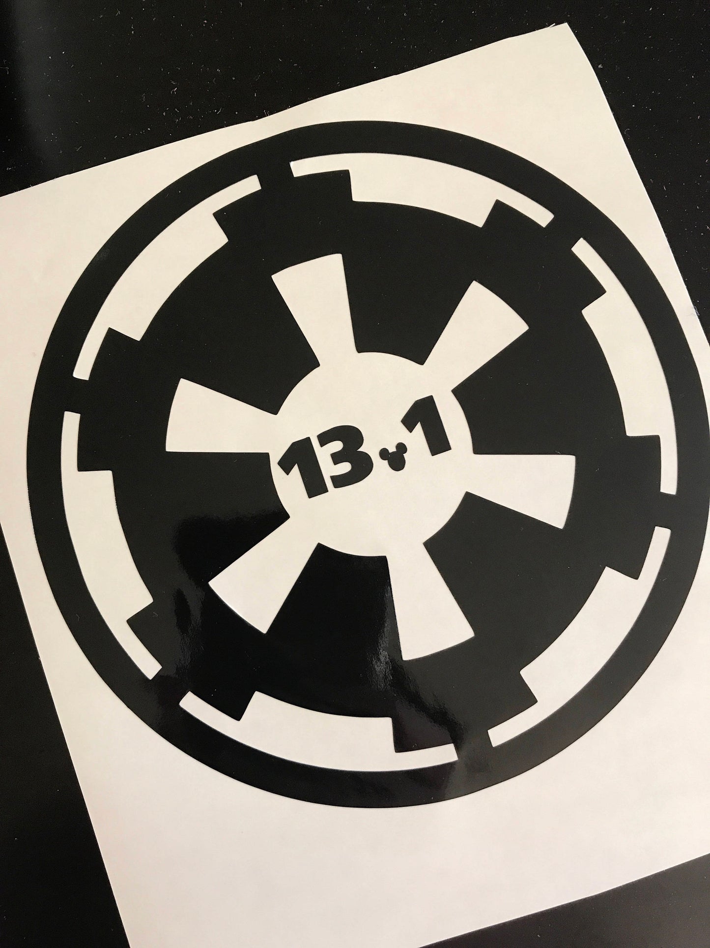 Star wars decal, star wars marathon, Darkside challenge, half marathon decal, 19.3 running sticker, 13.1 sticker, run disney, lightside rub