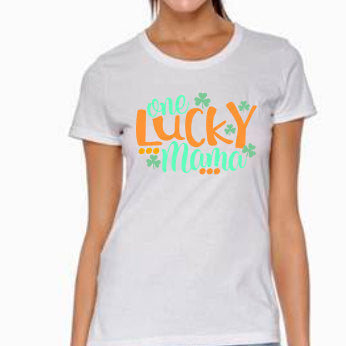 St patricks day shirt, green womens tshirt, mom shirt, lucky shirt, shamrock tee, lucky mama, mint shirt, green adult shirt, irish shirt
