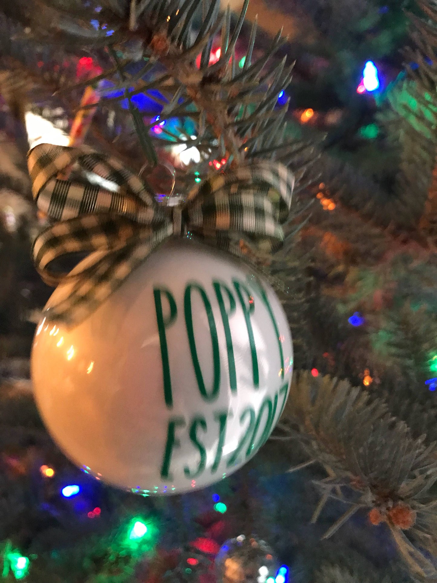 New mom ornament, first Christmas, new dad gift, pregnancy announcment, Buffalo plaid, christmas tree ornament, personalized ornament,2019