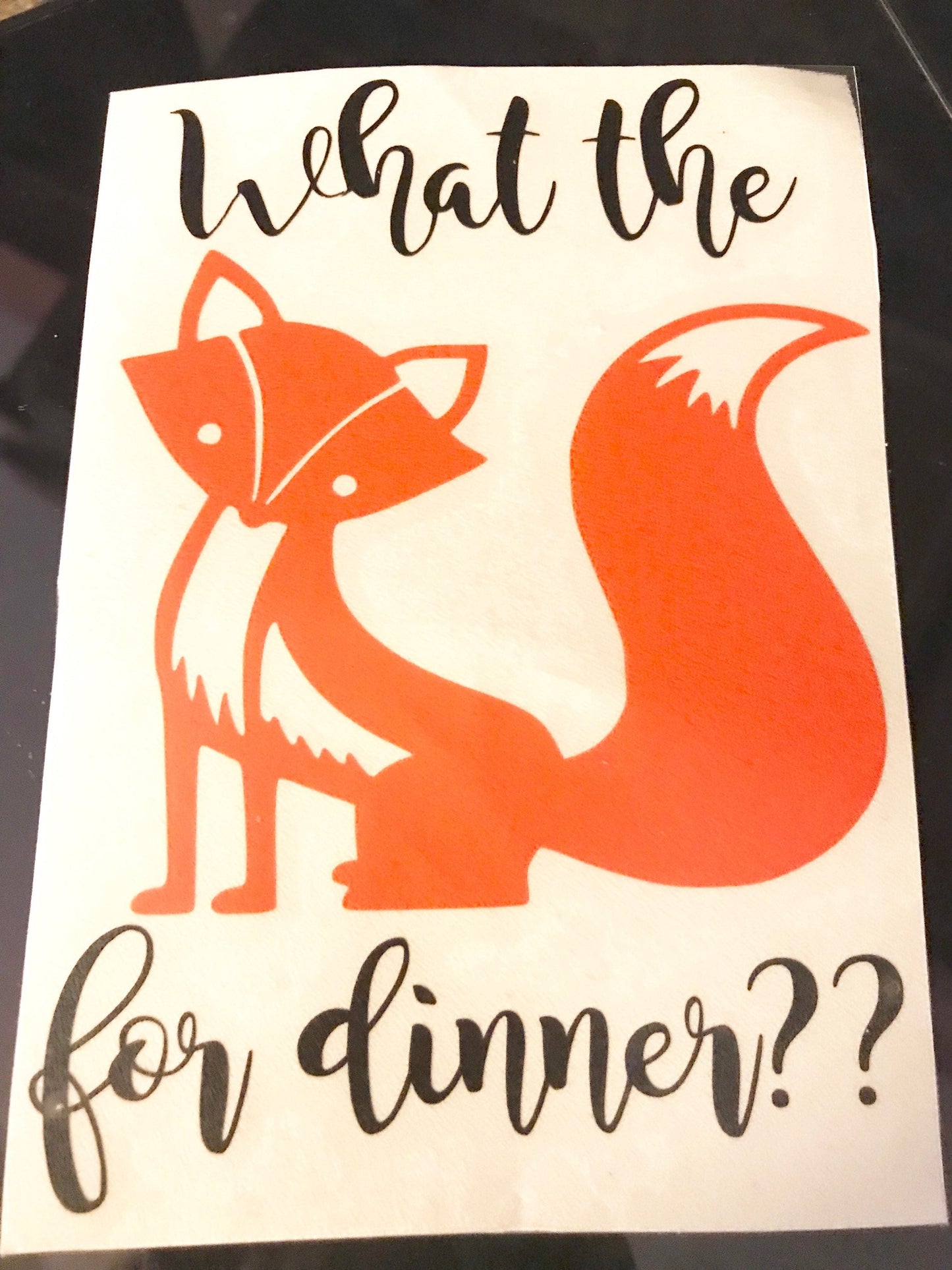 What the fox is for dinner IP decal
