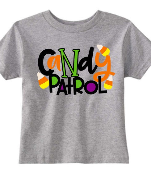 Kids halloween shirt, candy patrol, funny kids shirt, halloween tshirt, boys shirt, trick or treat, monster shirt, kids halloween tshirt,