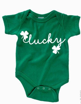 st patricks day bodysuit, Green bodysuit, lucky bodysuit, lucky shirt, Shamrock shirt, kids green shirt, girls st patricks day shirt, green