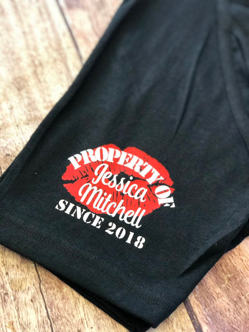 Mens boxers, valentines gift for men, valentine boxers, property of boxers, funny gift for men, personalized mens underwear, gift for groom