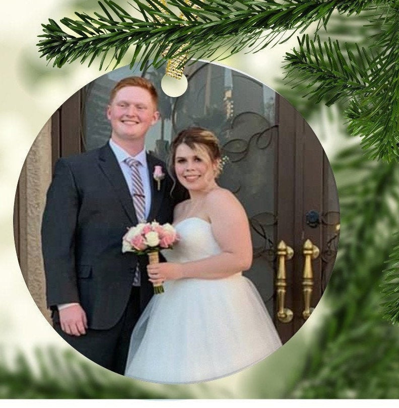 Custom photo ornament, baby gift, personalized ornament, photo gift, acrylic ornament, babys first Christmas, gift for grandma, new mom gift