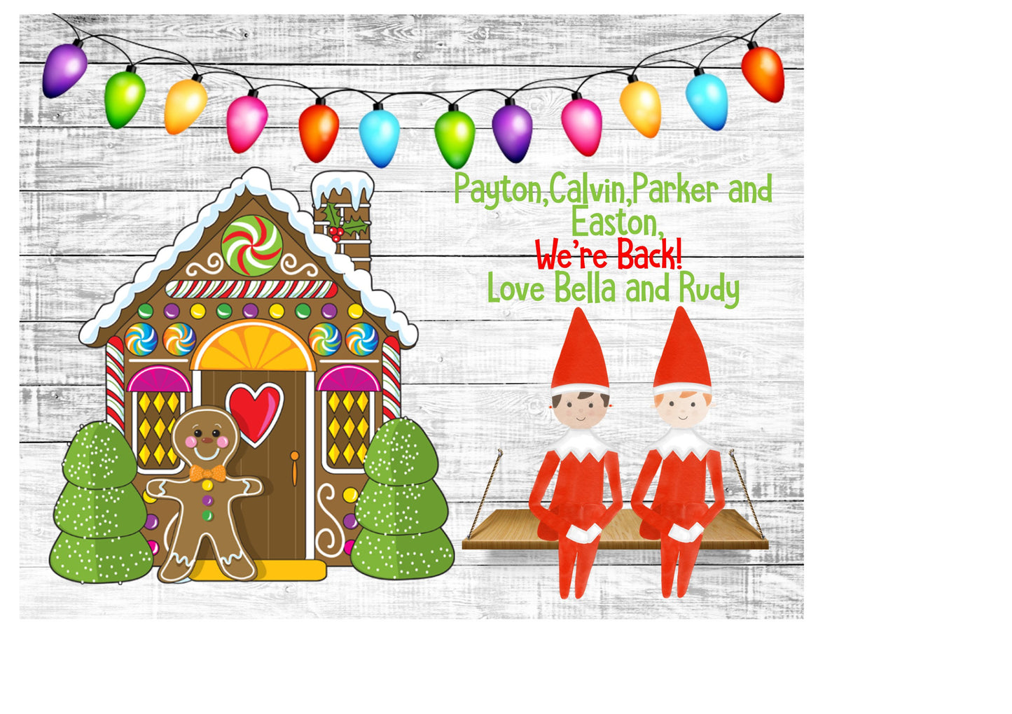 Elf puzzle, elf welcome back gift, personalized puzzle, Christmas gift for kids, elf arrival, personalized elf, elf returns, elf kit