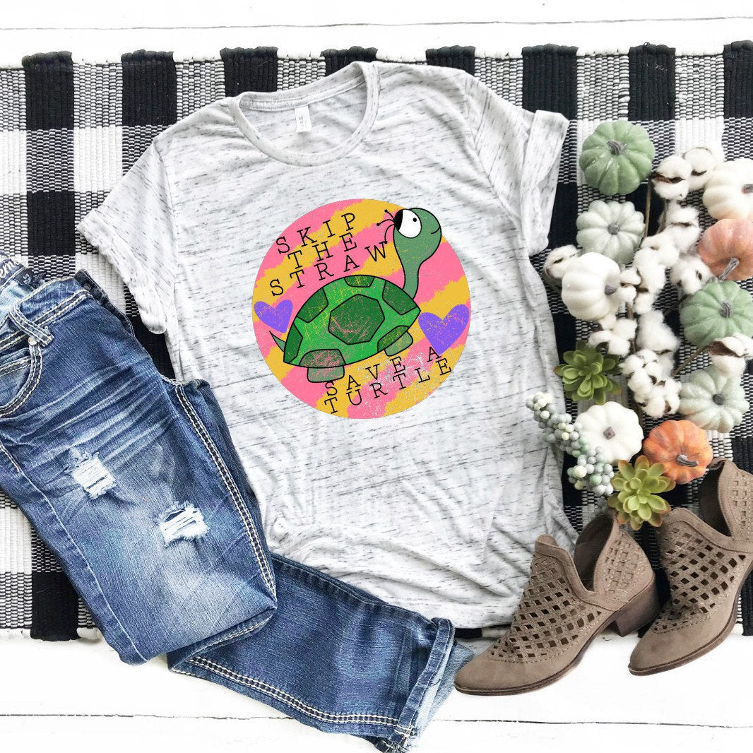 Save the turtles, girls turtle shirt, tween girl, gift for tween, sk sk sk, girls shirt, funny shirt for tweens, scrunchie shirt, turtle tee