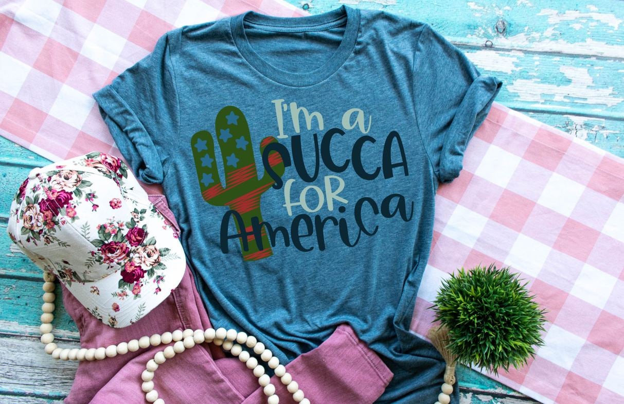 Merica y'all, America shirt, cactus shirt, independence day shirt, fourth of July, flag shirt, stars and stripes, red white and blue