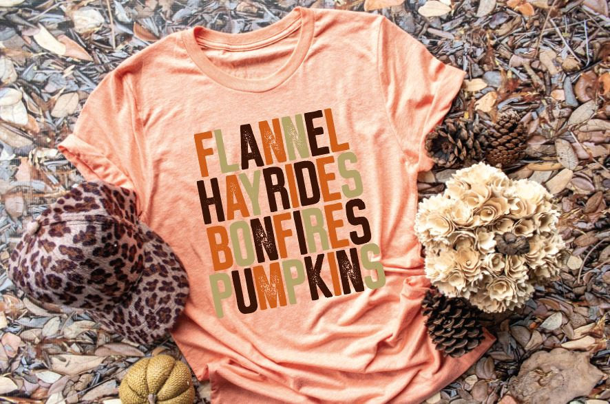 Flannel hayrides bonfires pumpkins