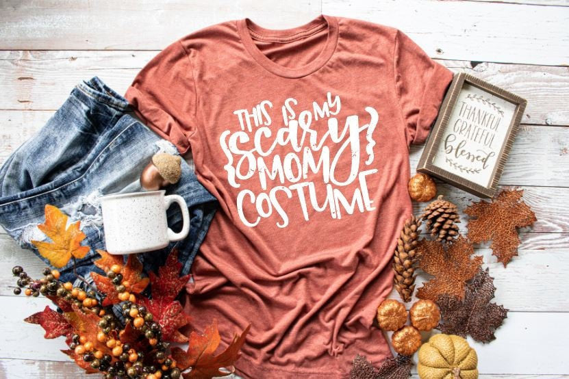 Scary mom costume, funny mom shirt, non costume tee, halloween shirt, mom tee, this is my costume, fall shirt, pumpkin shirt, pumpkin patch