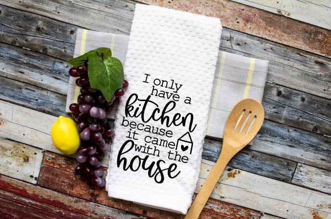Taco towel, funny Kitchen Towels, Housewarming gift, Kitchen Decor, Waffle Towels 15"x25, Hostess Gift, Bridal Shower Gift, stocking stuffer