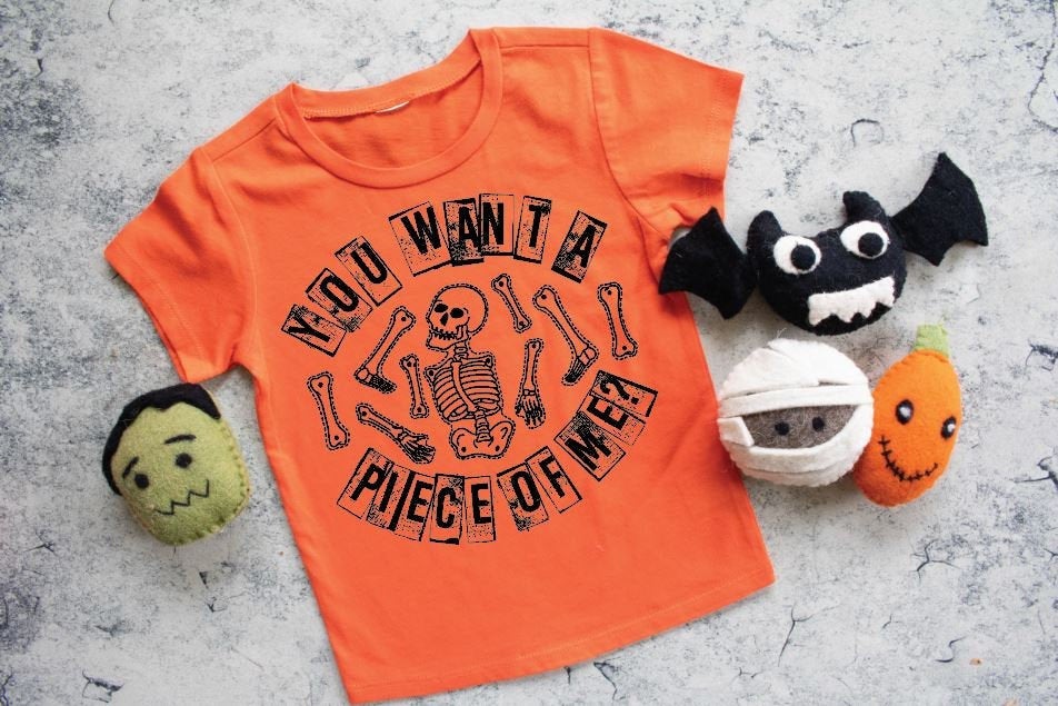 Kids Halloween shirt, skeleton shirt, piece of me, pumpkin patch tee, boys Halloween tee, funny kids shirt, Halloween shirt, scary shirt