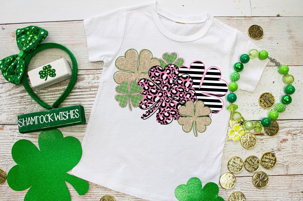 Shamrock kids St Patricks day shirt,