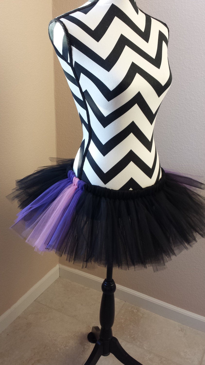 Halloween tutu, Maleficent tutu, running tutu, halloween costume, Ursula, adult tutu, black and purple tutu, running skirt, marathon skirt