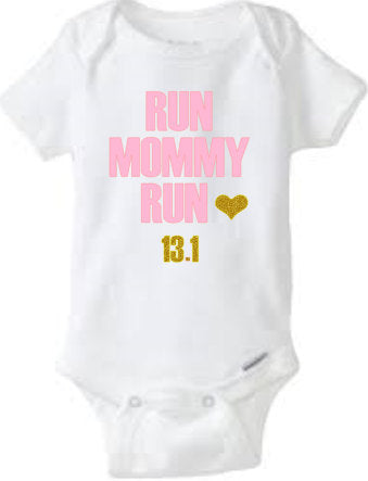 baby half marathon shirt, running bodysuit, run mommy run, kid marathon shirt, kid running shirt, disney marathon, gift for runner, mom gift