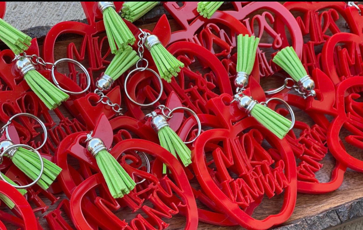Personalized teacher key chain