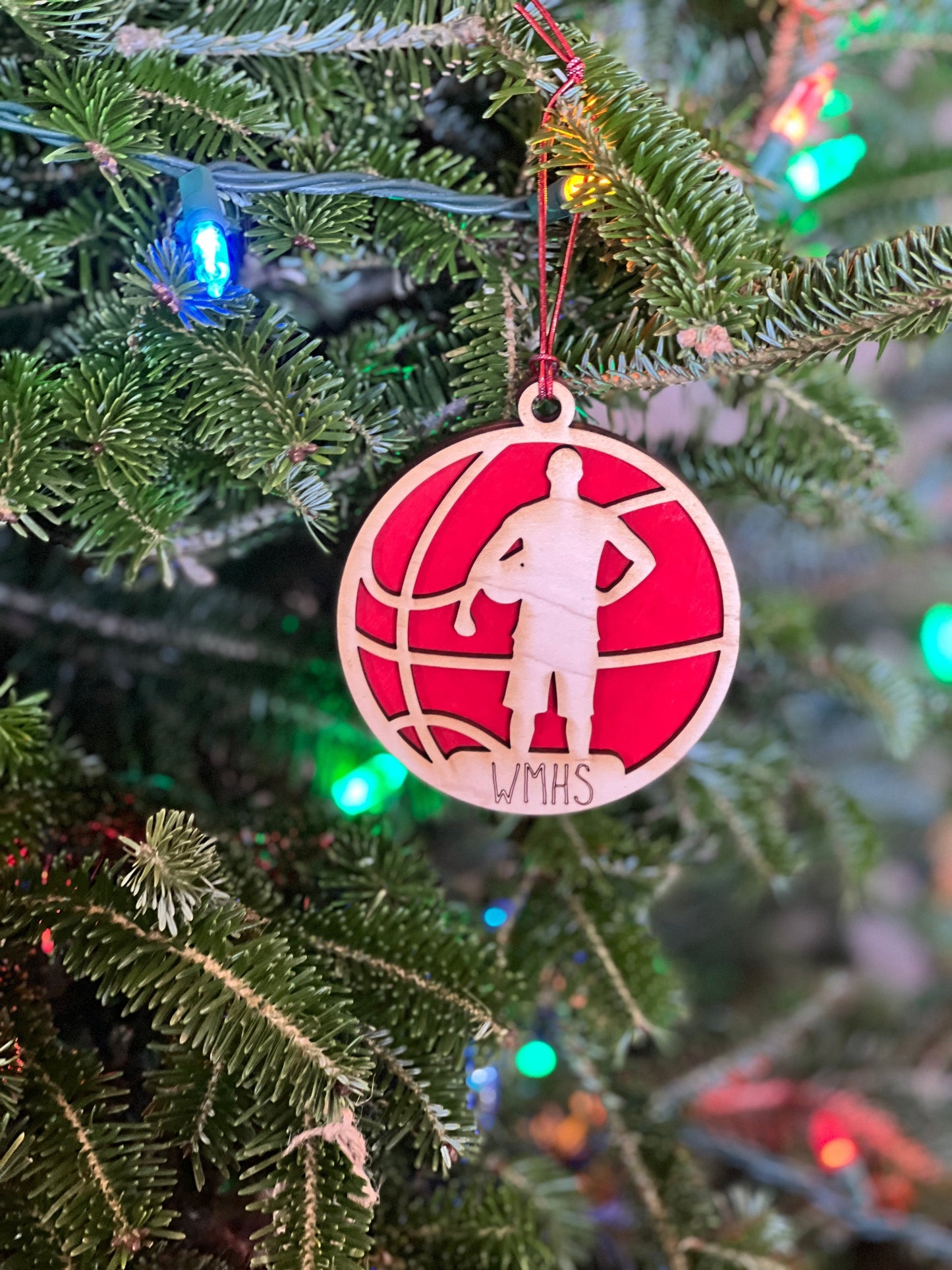 Soccer Ornament with engraved name or school