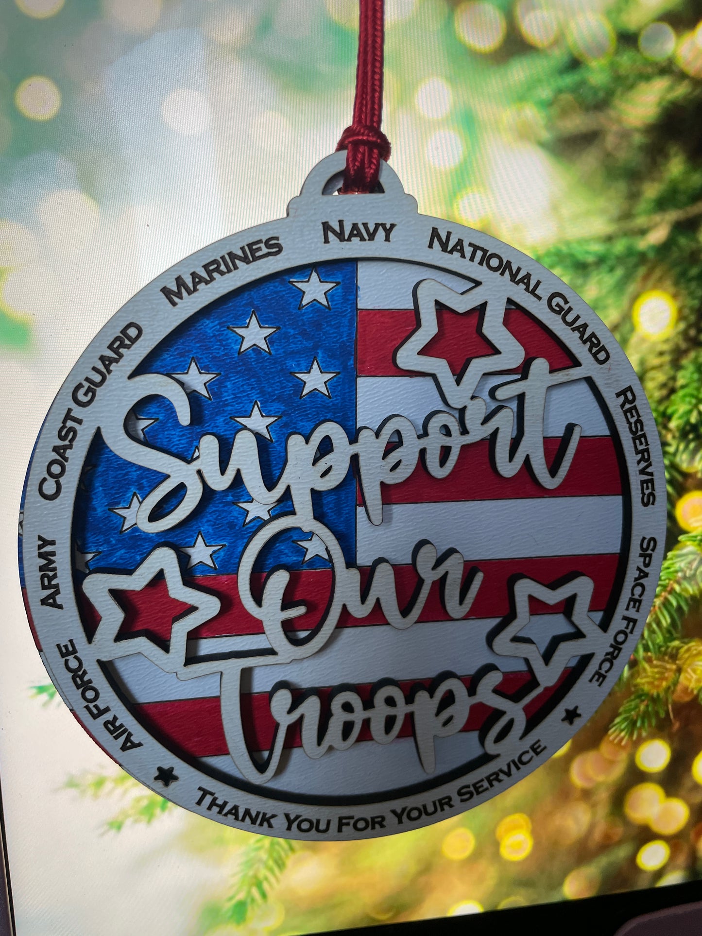 Support our Troops Military Ornament