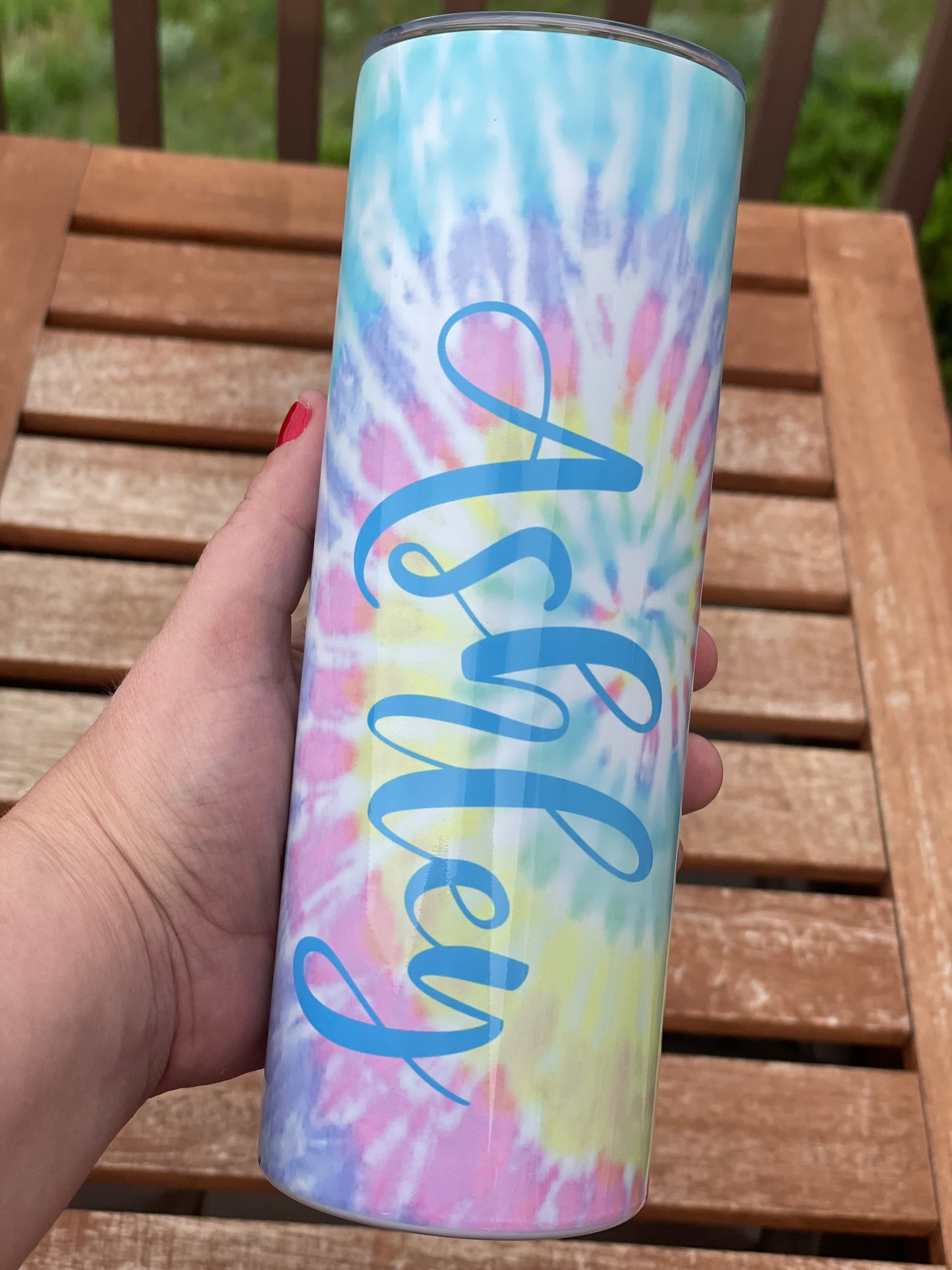 Personalized tie dye Tumbler
