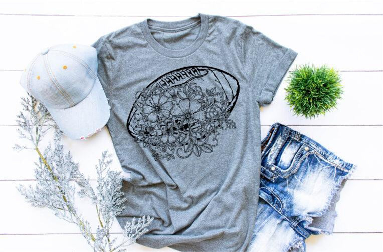 Floral Football tee