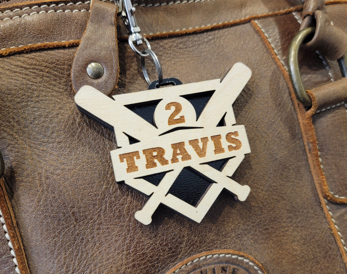 Personalized Baseball Keychain