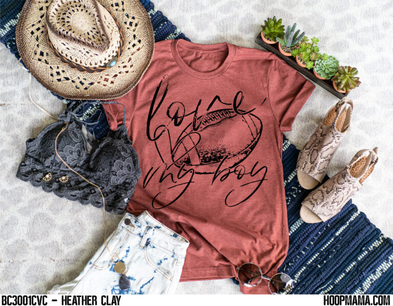 Short sleeve football love tee