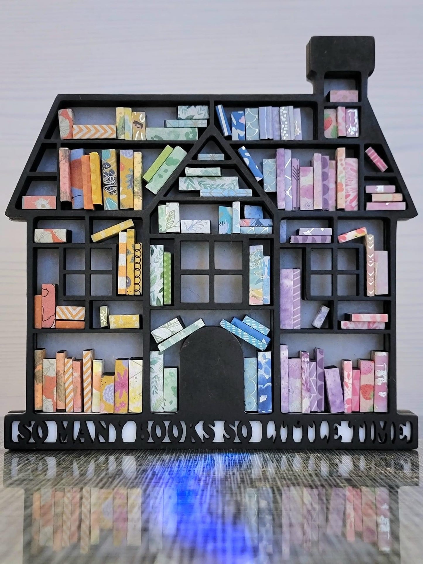 Wood letter bookshelf