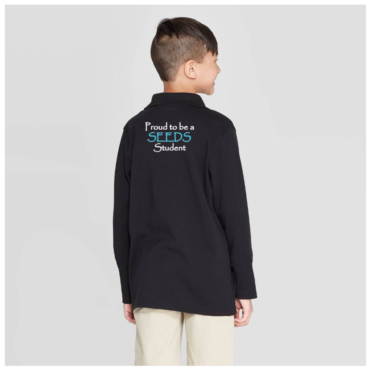 Seeds Academy Uniform-Boys/Girls Long sleeve Polo (black)