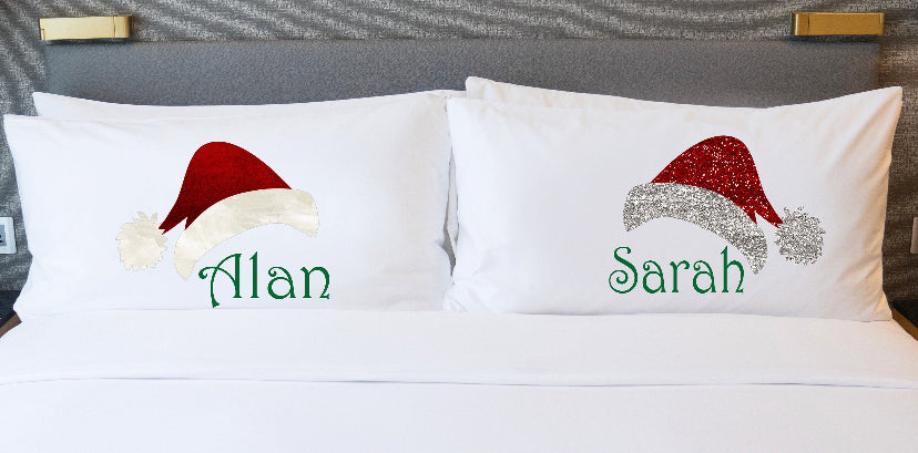 His/hers Christmas pillowcases