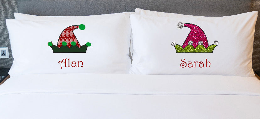 His/hers Christmas pillowcases