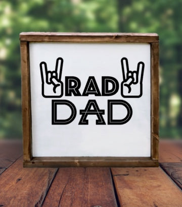 Rad dad canvas sign