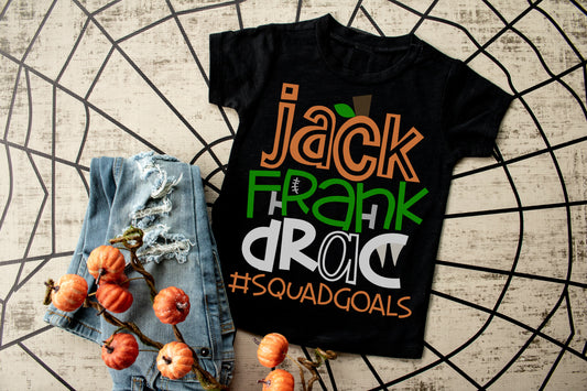 Jack, Frank, Drac, squad goals kids tshirt