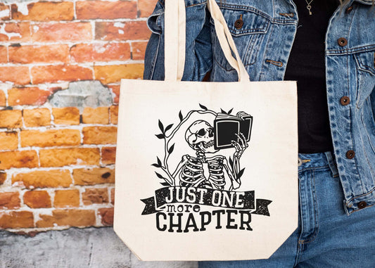 Just one more chapter- tote bag