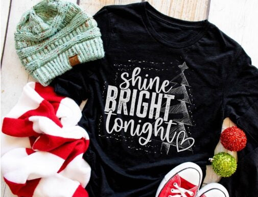 Shine bright tonight! Christmas Long sleeve tshirt