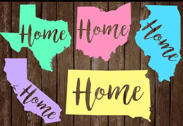 home state decal, instant pot decal, monogram, yeti decal, state decal, texas decal, state sticker, home decal, car decal,ohio love, home