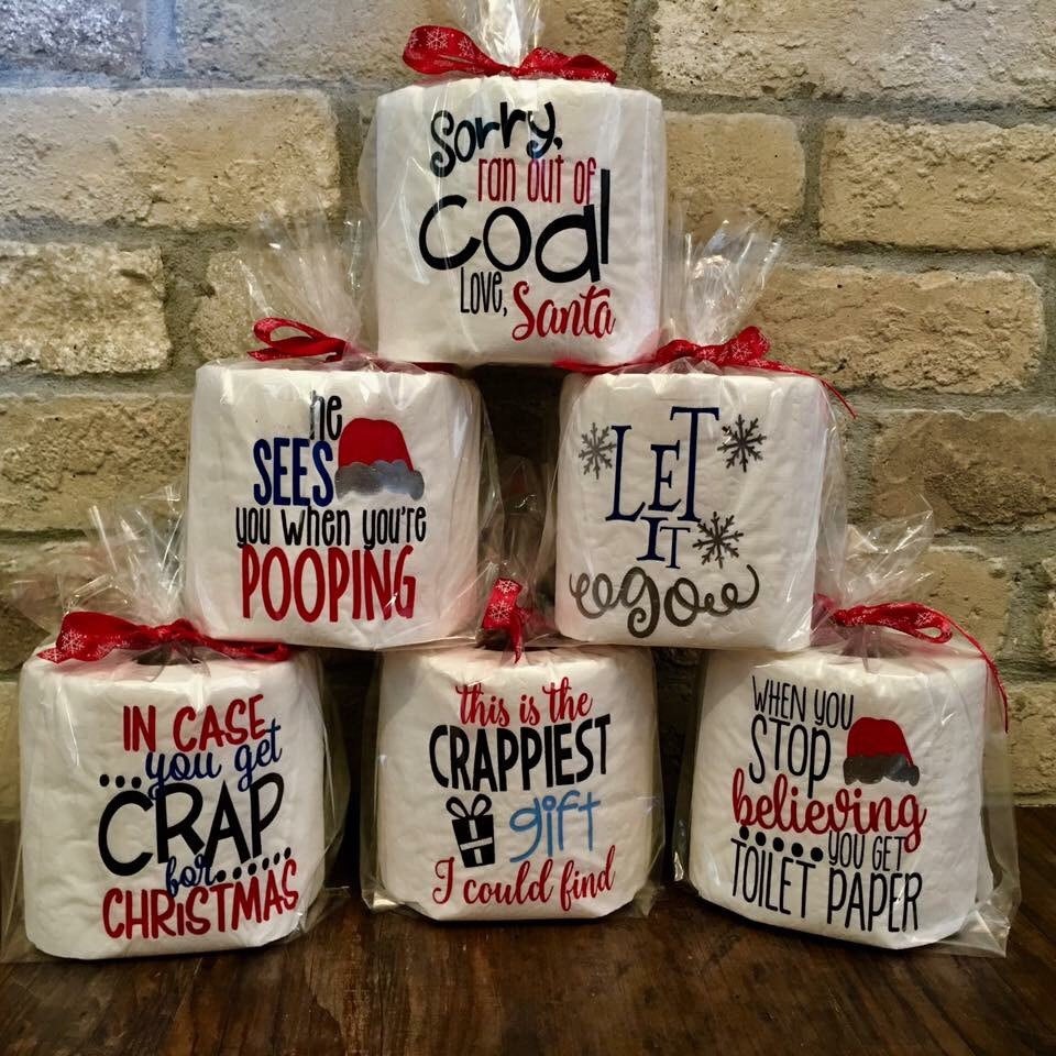 White elephant gift, Christmas toilet paper, funny gift, gift for co worker, mens gift, stocking stuffer, gift for him,secret santa gift